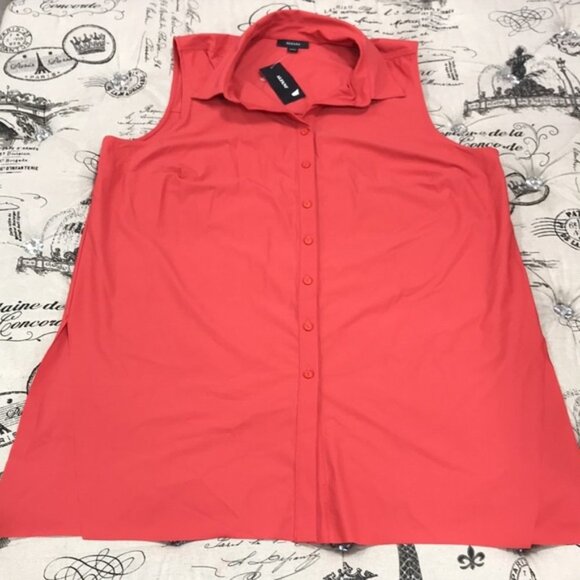 Alfani Sleeveless Knit Button-Front Tunic - Picture 4 of 7